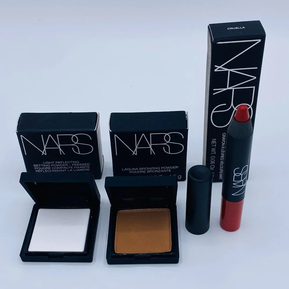 NARS Beauty Gift Set-Lip Pencil,Bronzing Powder,Setting Powder-3pc-BOXED-NEW